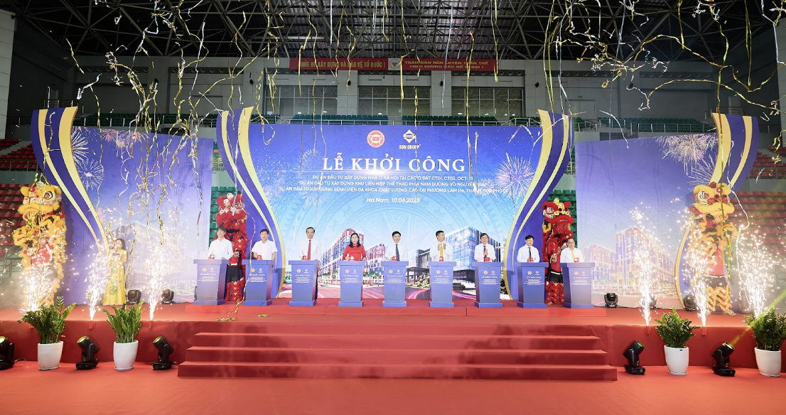 Sun Group khởi công ba dự án lớn góp phần an sinh tại Hà Nam
