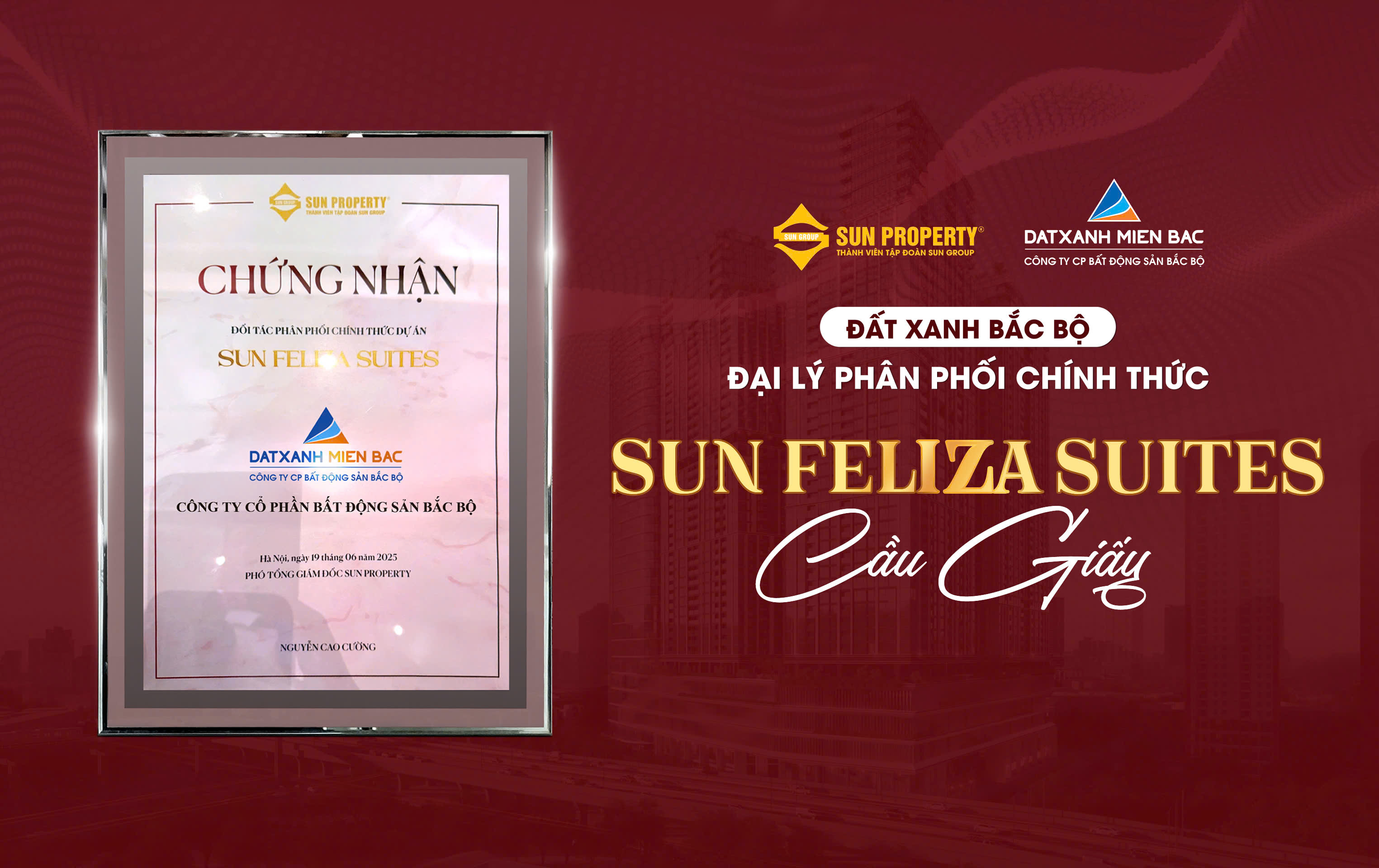 Bất Động Sản Bắc Bộ đơn vị phân phối chính thức dự án Sun Feliza Suites 