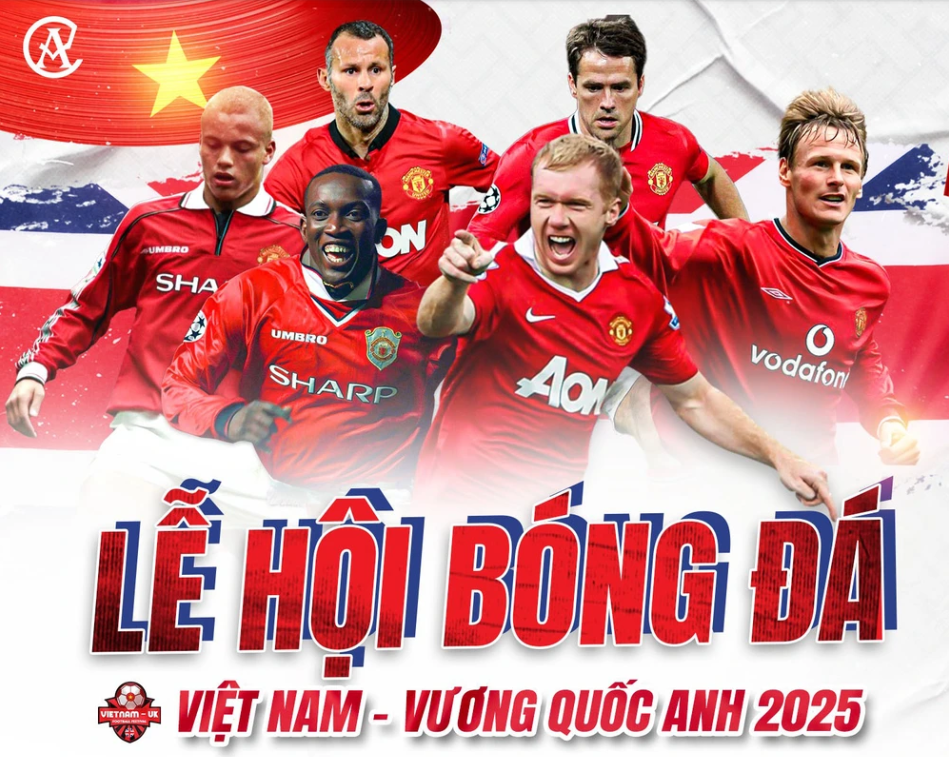 Xem trực tiếp trận cựu cầu thủ Manchester United và Việt Nam All Star
