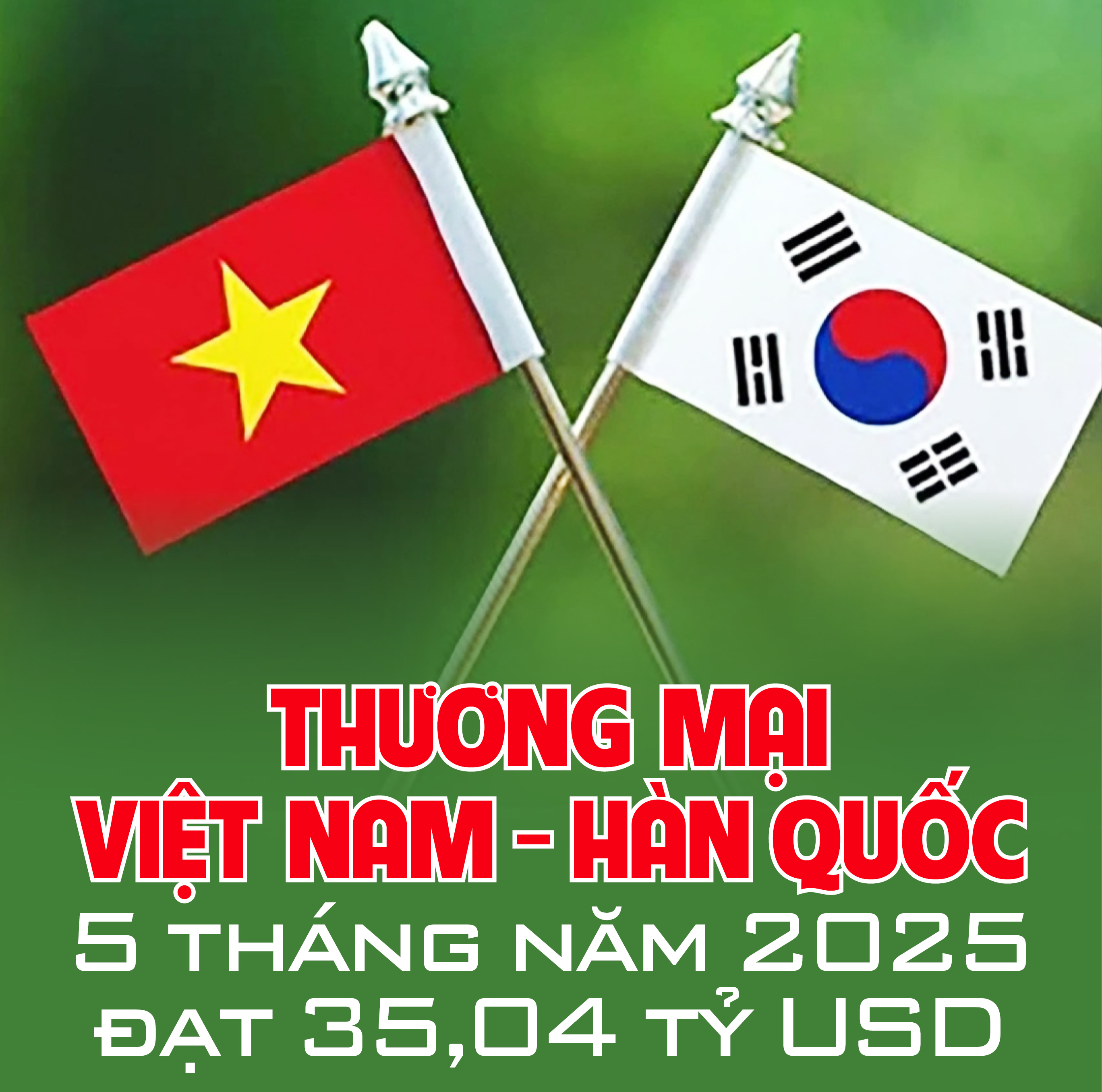 Infographic | Thương mại Việt Nam - Hàn Quốc 5 tháng năm 2025 đạt 35,04 tỷ USD