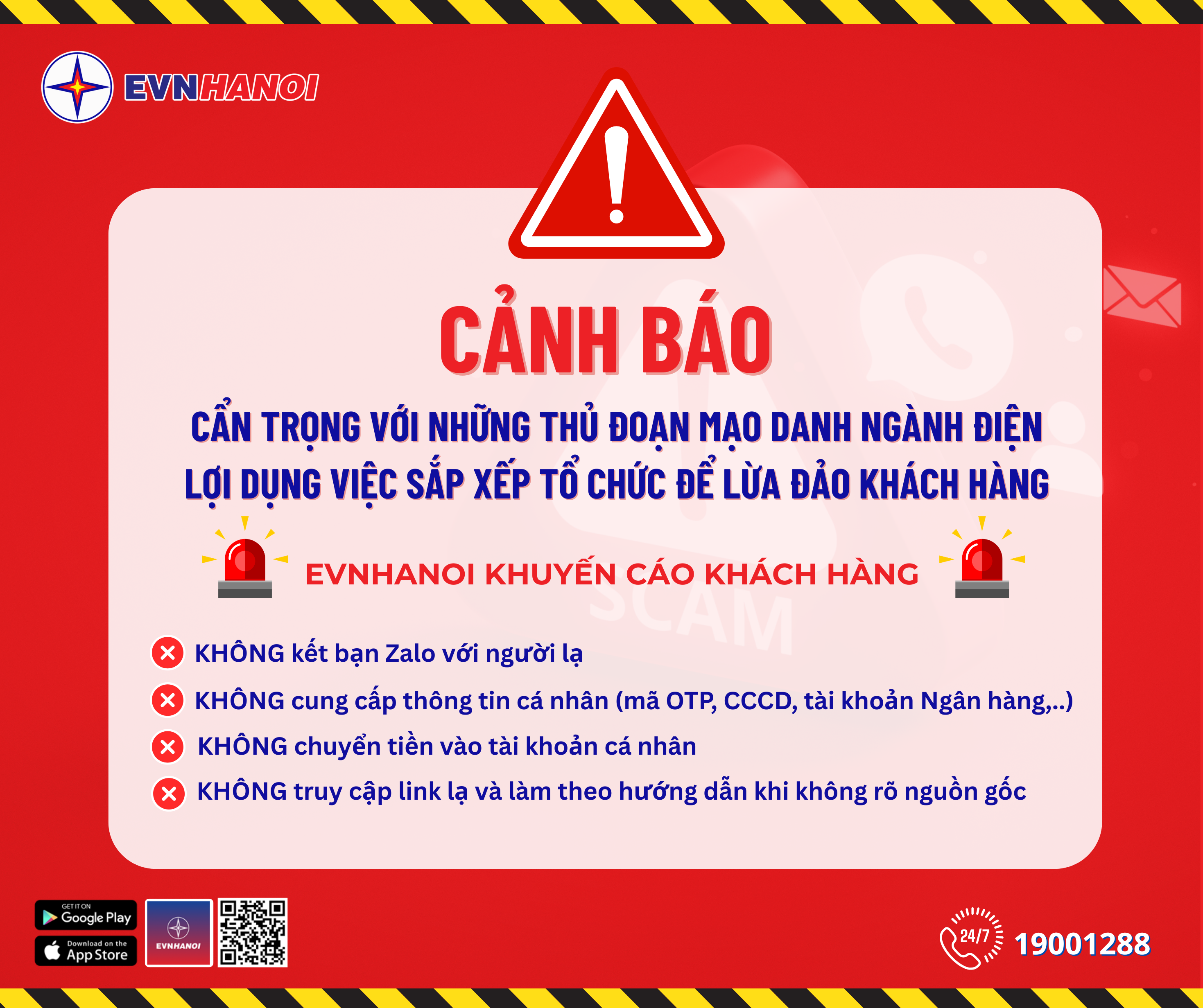 EVNHANOI cảnh báo chiêu trò giả danh nhân viên điện lực để lừa đảo