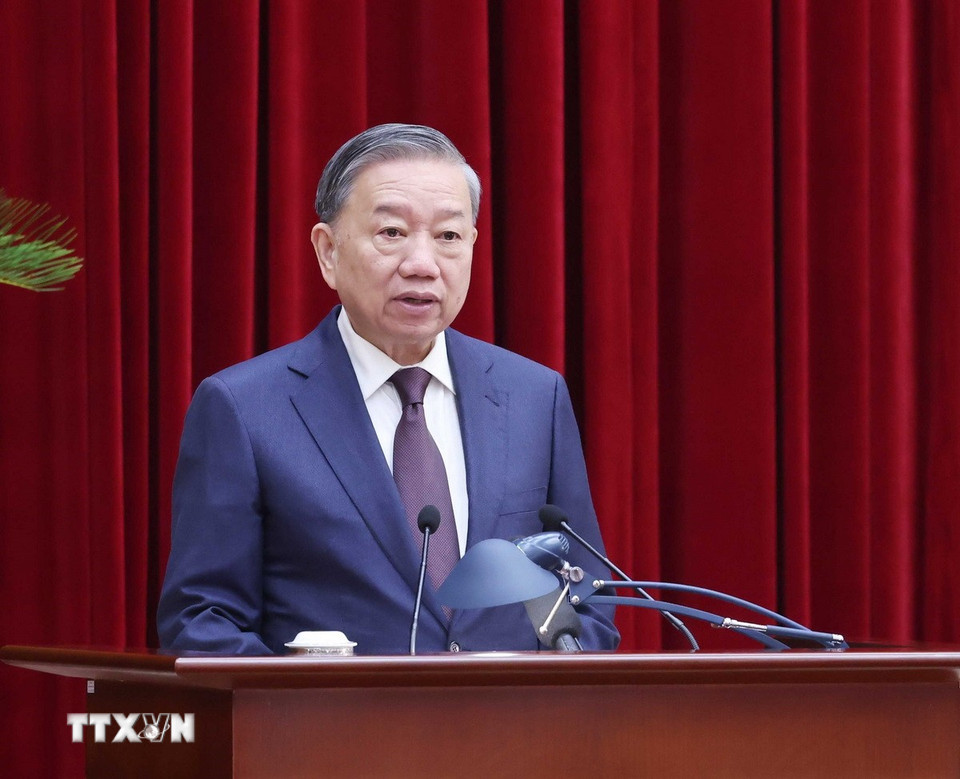 Toàn văn phát biểu của Tổng Bí thư Tô Lâm tại phiên khai mạc Hội nghị Trung ương 12 khoá XIII