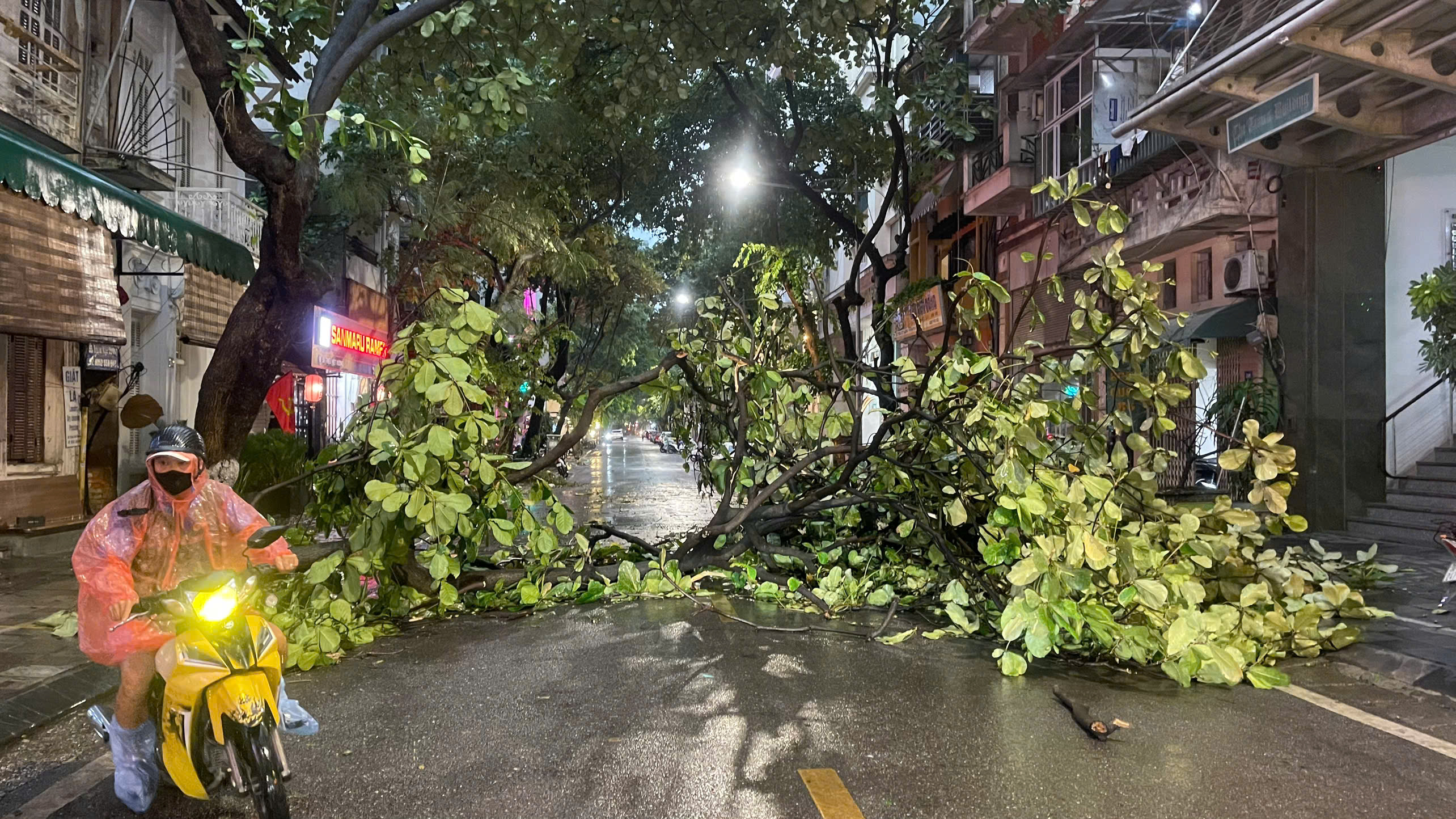 Cận cảnh đường phố Hà Nội sau mưa giông