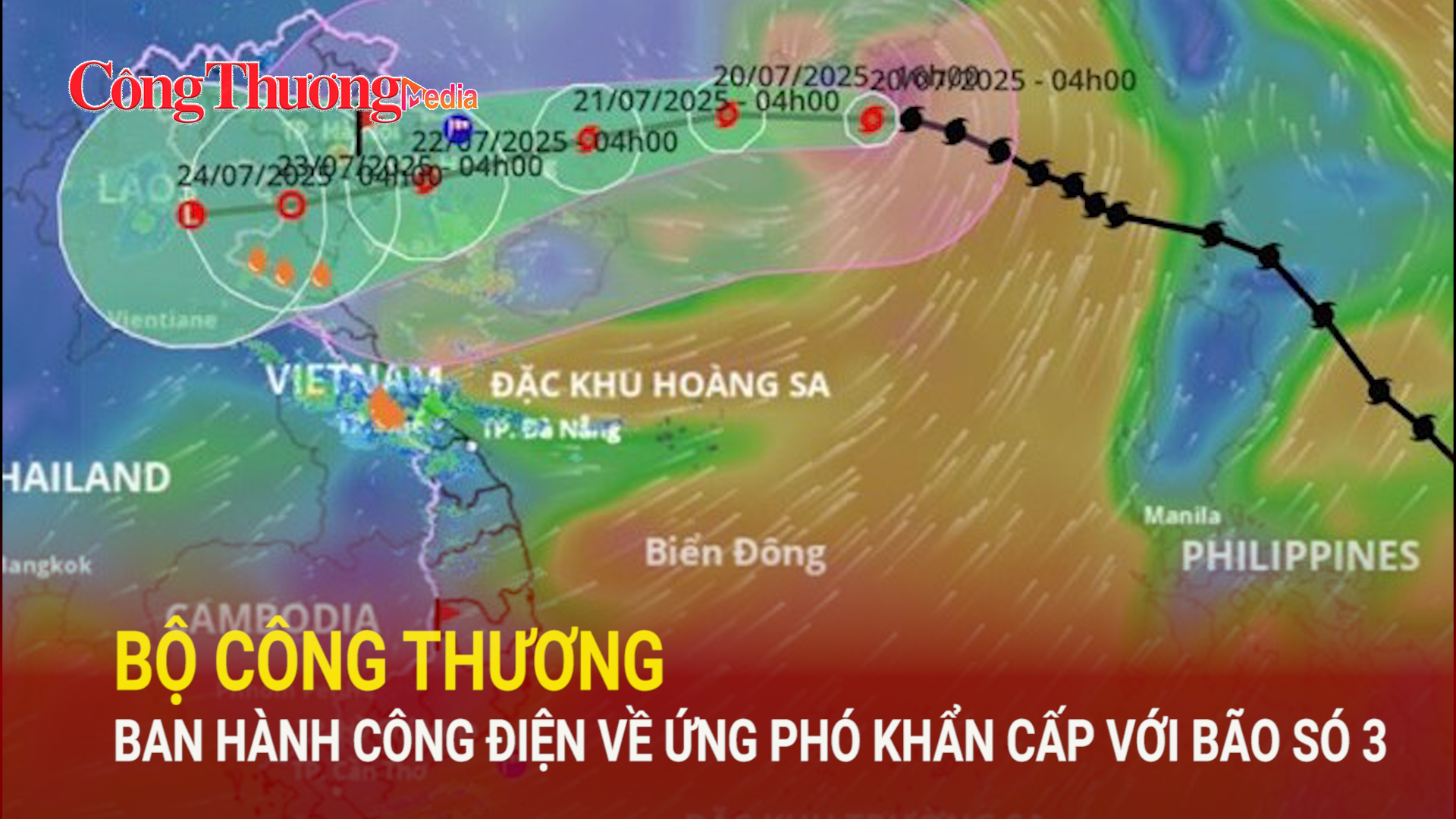 Bộ Công Thương ban hành công điện về ứng phó khẩn cấp với bão số 3