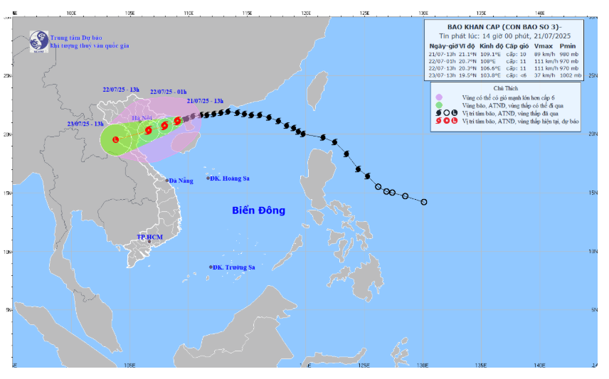 Ảnh hưởng bão số 3, đặc khu Bạch Long Vĩ gió mạnh cấp 8, giật cấp 9