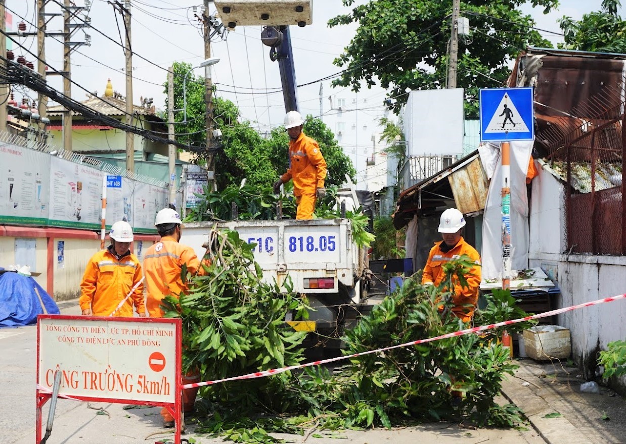 Ngành điện TP. Hồ Chí Minh chủ động ứng phó khẩn cấp bão số 3