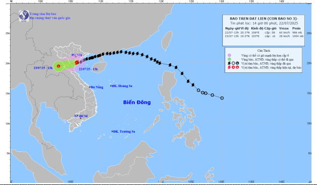 Bão số 3 đã đổ vào Ninh Bình - Thanh Hóa, mạnh cấp 8