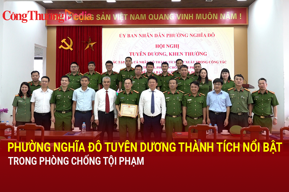 Phường Nghĩa Đô tuyên dương cá nhân, tập thể nổi bật trong phòng, chống tội phạm