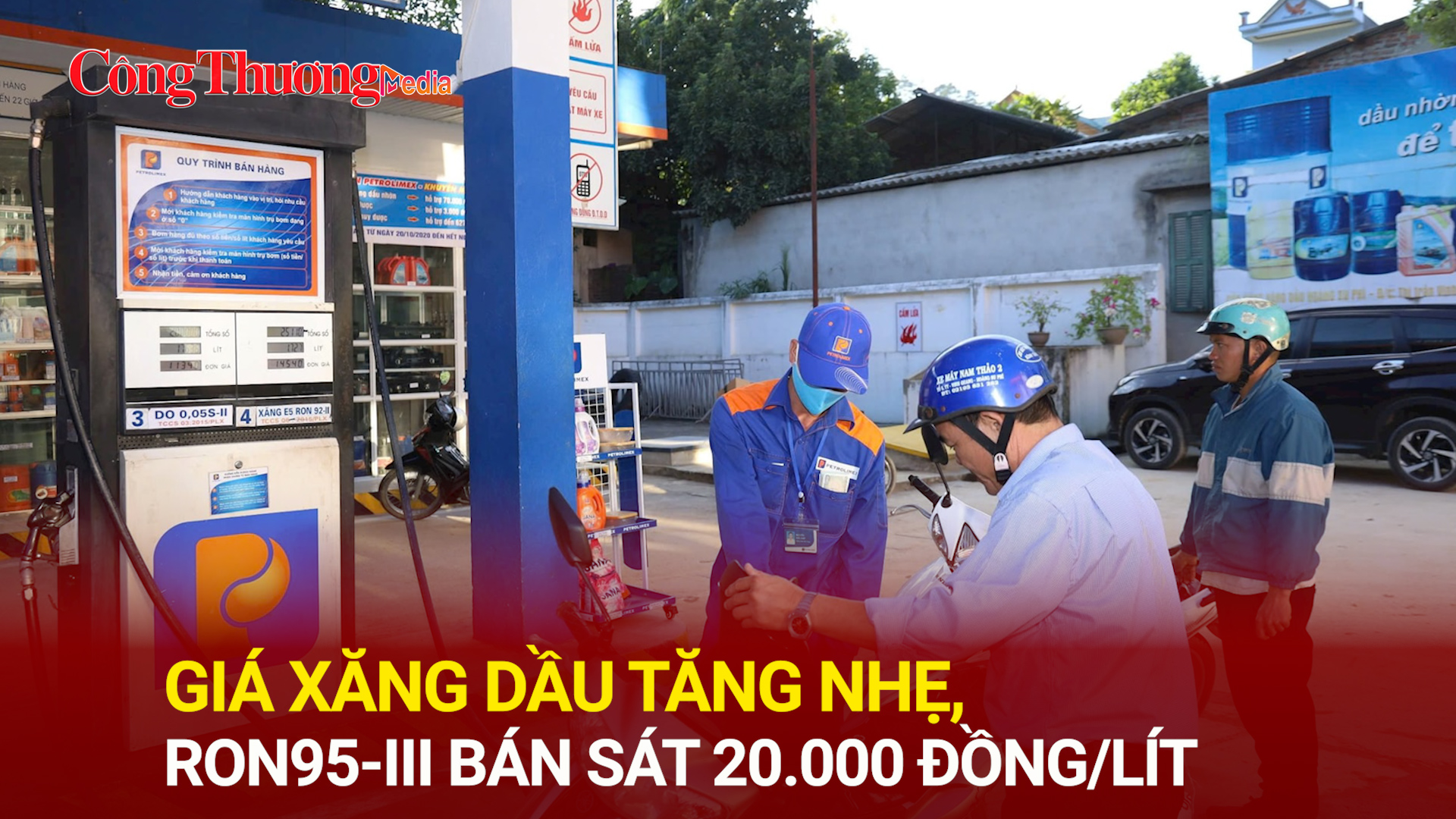 Giá xăng dầu tăng nhẹ, RON95-III bán sát 20.000 đồng/lít