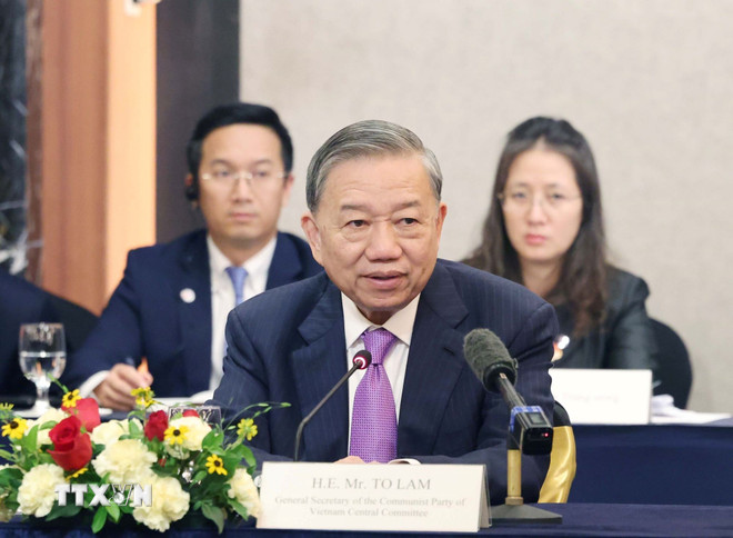 Tổng Bí thư Tô Lâm gặp gỡ lãnh đạo một số Tập đoàn lớn của Hàn Quốc