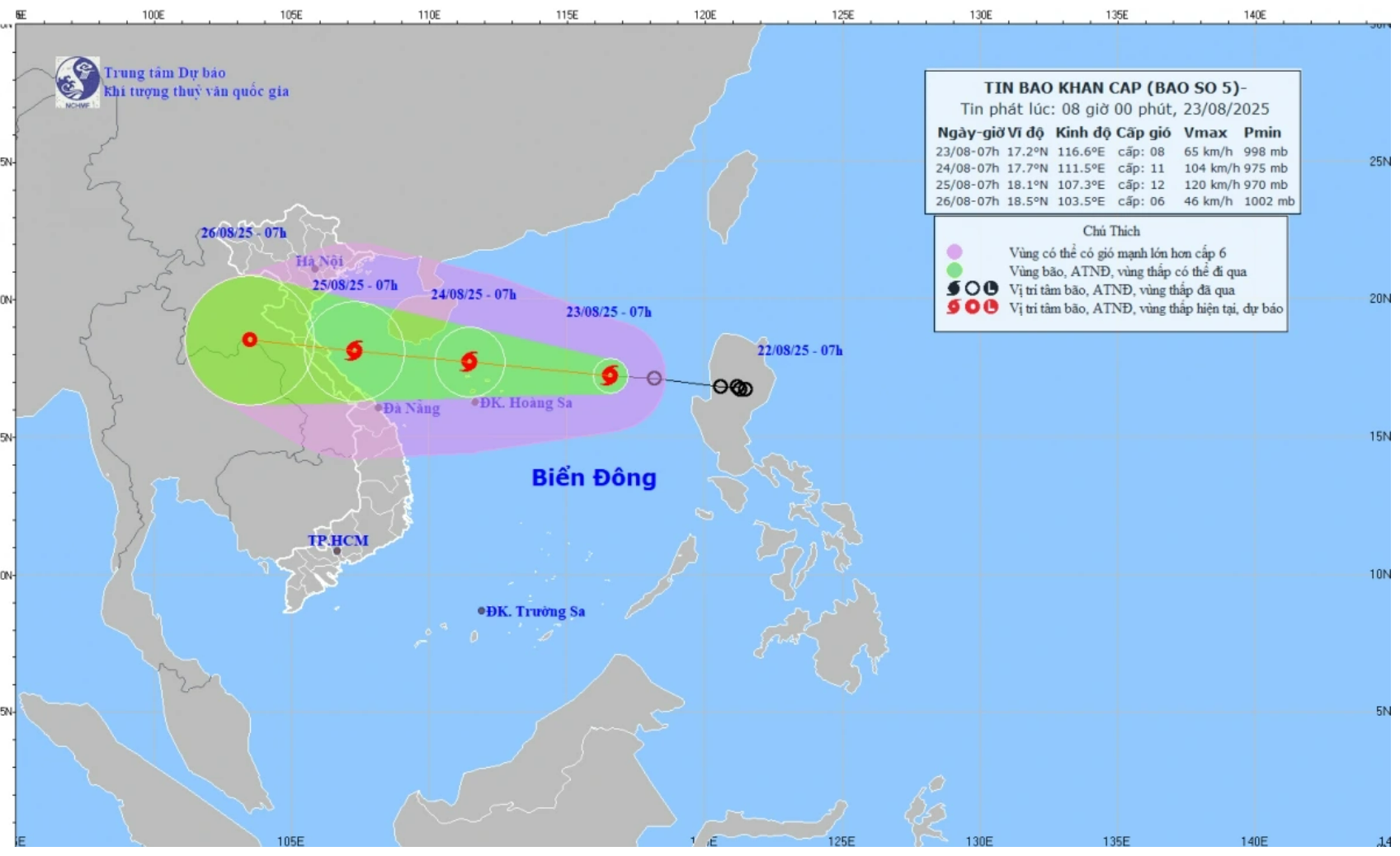 Thủ tướng lập Ban Chỉ đạo tiền phương ứng phó bão số 5 