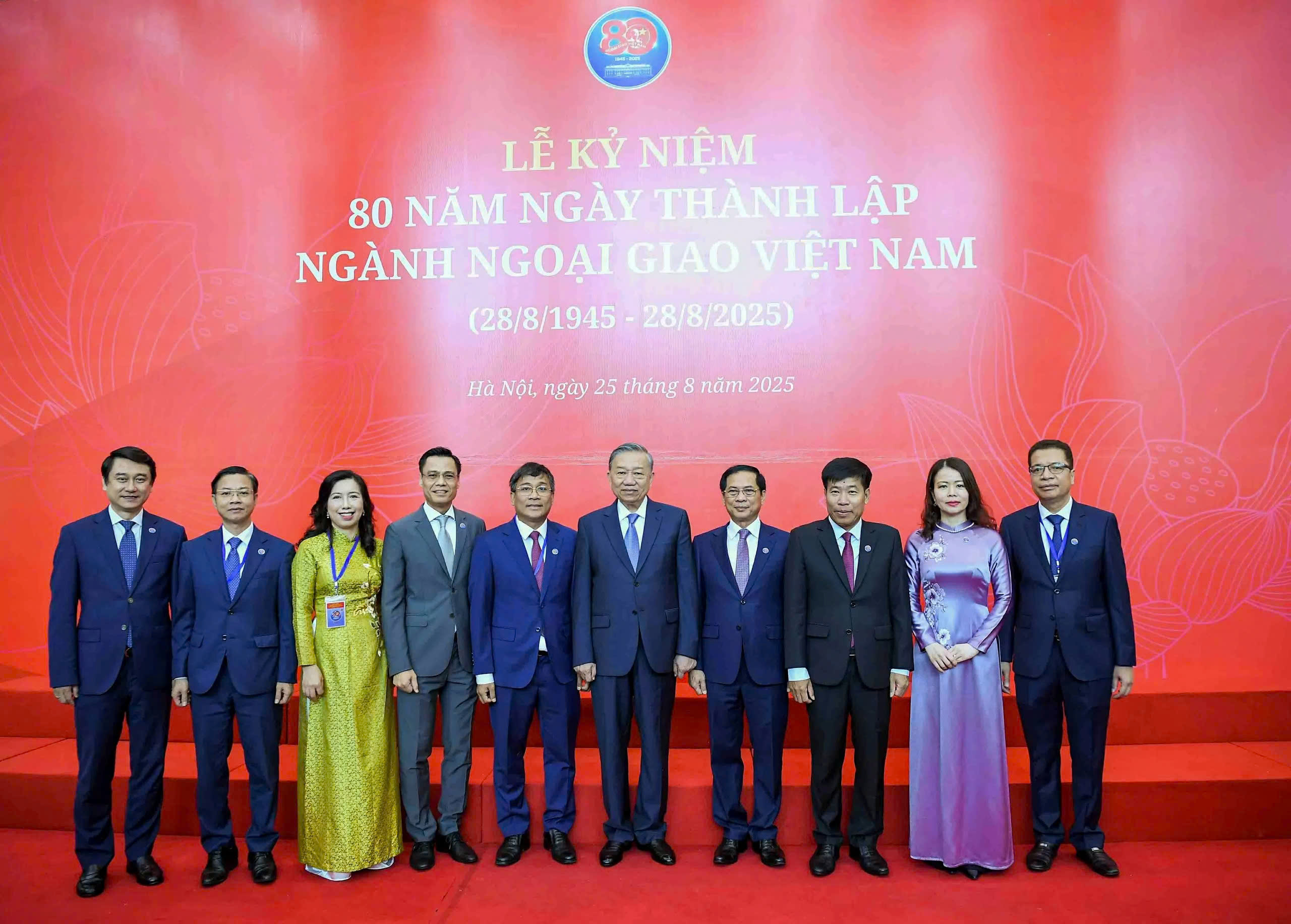 Tổng Bí thư Tô Lâm dự lễ kỷ niệm 80 năm ngành Ngoại giao