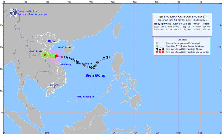 Thủ tướng yêu cầu tập trung ứng phó bão số 6