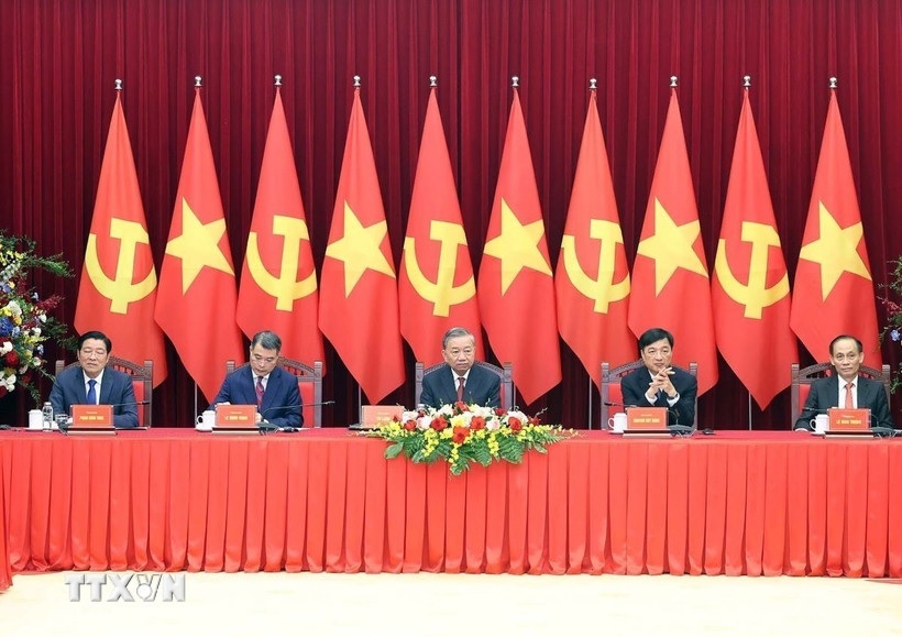 Tổng Bí thư Tô Lâm tiếp Trưởng đoàn chính đảng các nước 