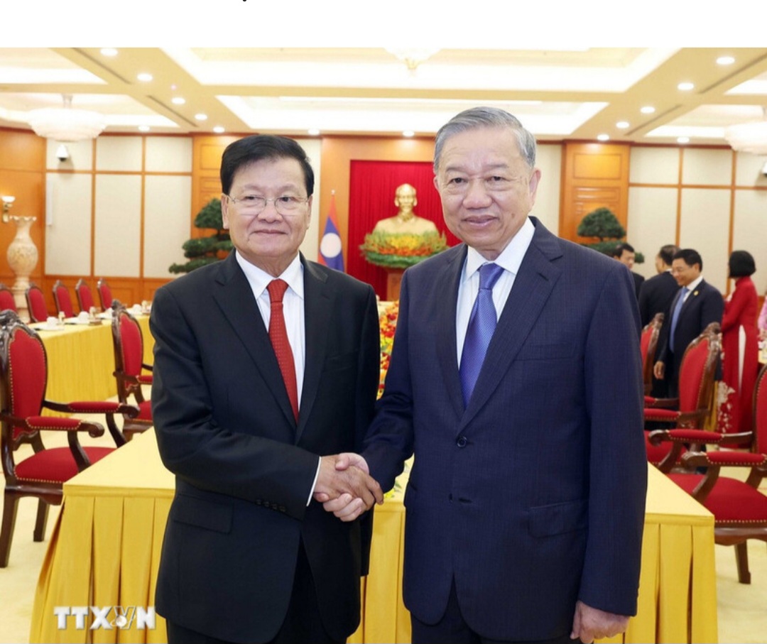 Tổng Bí thư Tô Lâm tiếp Tổng Bí thư, Chủ tịch nước Lào