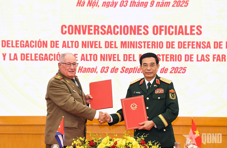 Ký kết hợp tác quốc phòng 3 năm giữa Việt Nam - Cuba