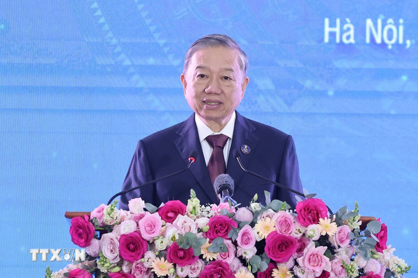 Tổng Bí thư  dự Lễ kỷ niệm 80 năm Ngày truyền thống Thông tấn xã Việt Nam