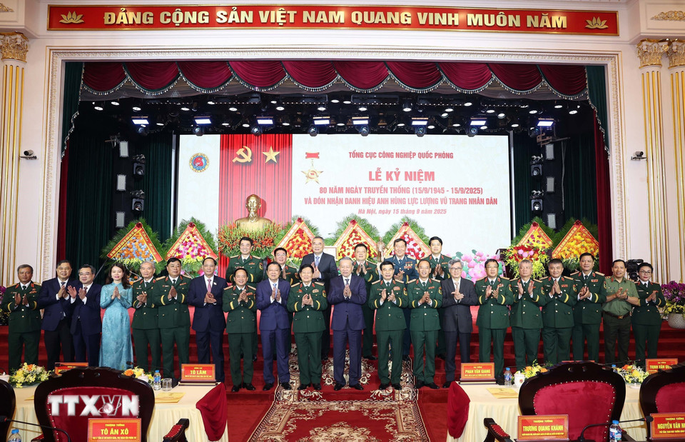 Tổng Bí thư Tô Lâm dự Lễ kỷ niệm 80 năm Ngày truyền thống Tổng cục Công nghiệp Quốc phòng