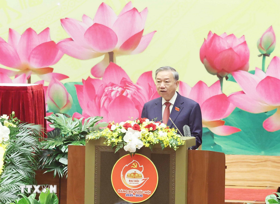 Toàn văn bài phát biểu của Tổng Bí thư Tô Lâm tại Đại hội đại biểu Đảng bộ Quốc hội