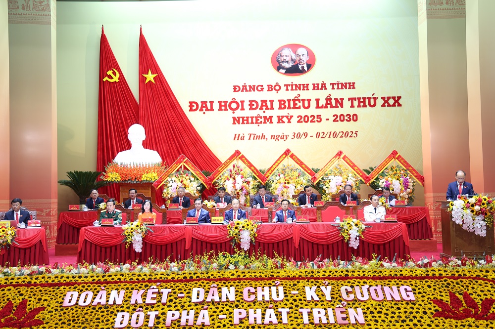 Khai mạc Đại hội đại biểu Đảng bộ Hà Tĩnh lần thứ XX