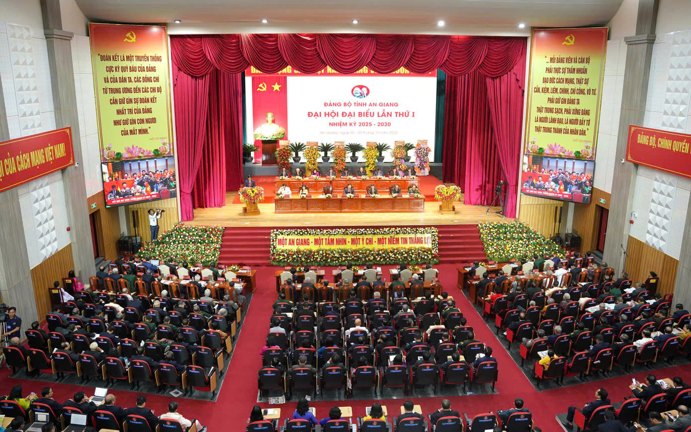 Khai mạc Đại hội Đảng bộ tỉnh An Giang lần thứ I, nhiệm kỳ 2025 - 2030
