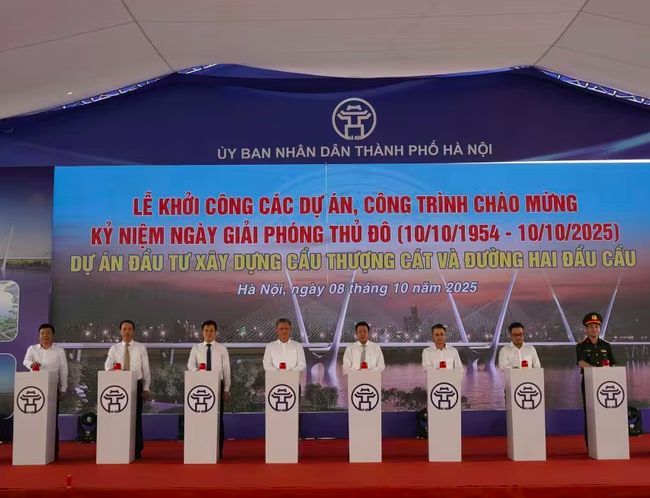 Hà Nội khởi công xây dựng cầu Thượng Cát bắc qua sông Hồng