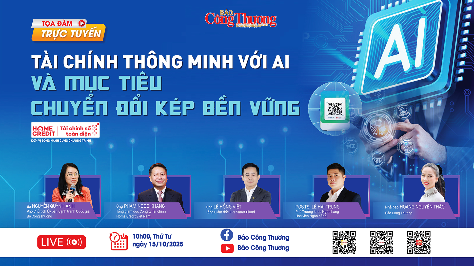 Tọa đàm 'Tài chính thông minh với AI và mục tiêu chuyển đổi kép bền vững'