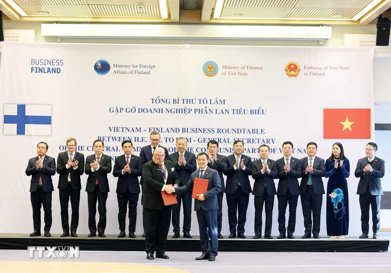 Tổng Bí thư Tô Lâm gặp gỡ một số doanh nghiệp Phần Lan tiêu biểu