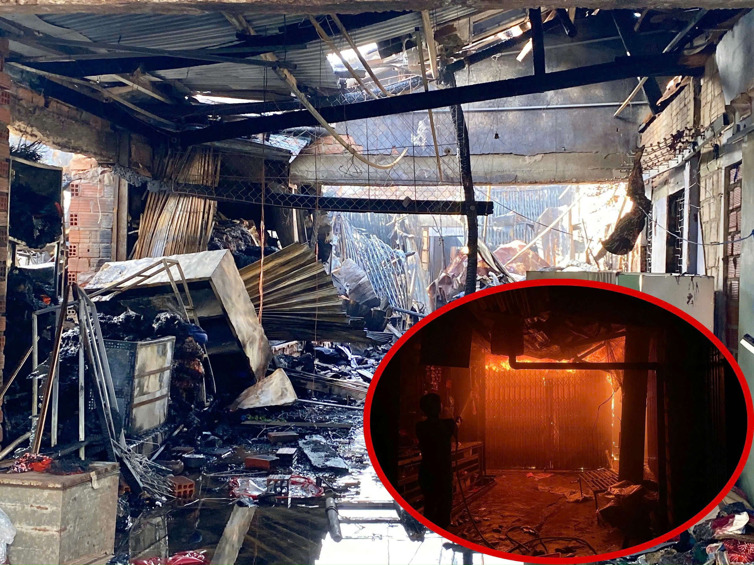 Gia Lai: Cảnh tượng tan hoang sau vụ cháy lớn tại chợ Bình Dương