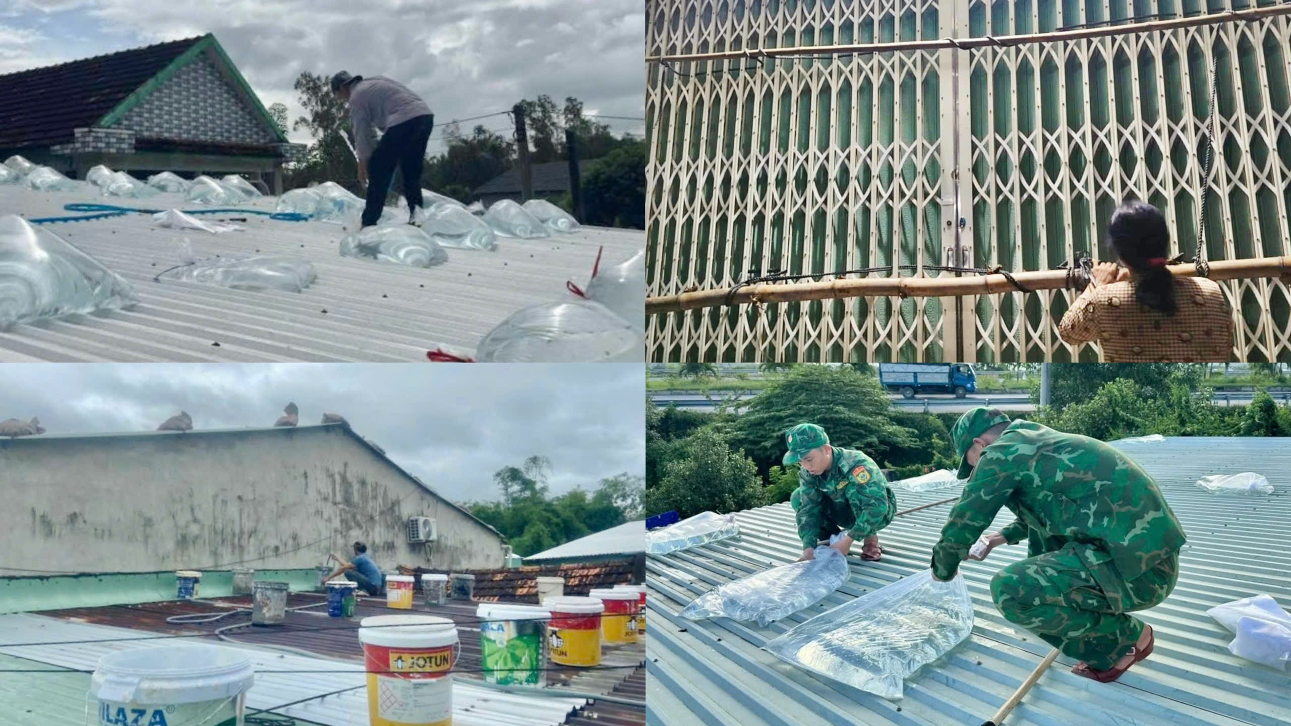 Muôn kiểu chằng chống nhà cửa ứng phó bão của người dân Gia Lai