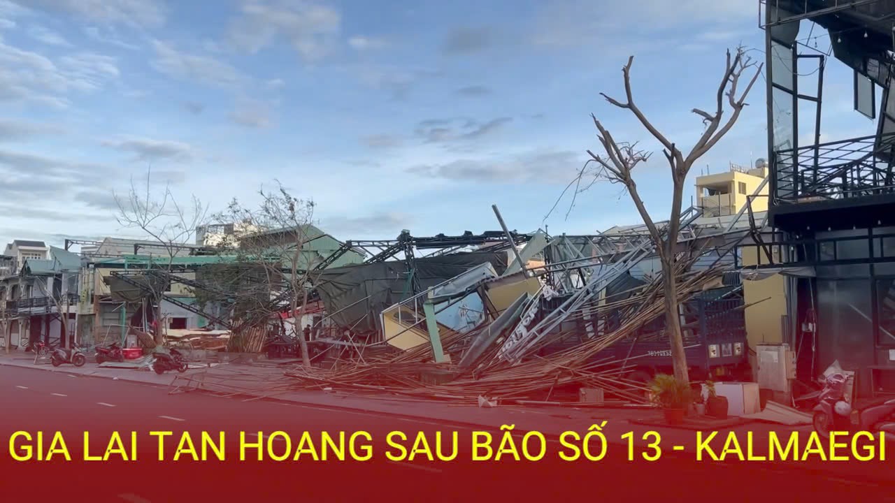 Gia Lai tan hoang sau bão số 13 - Kalmaegi