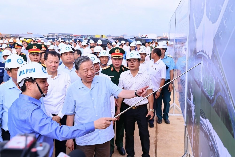 Tổng Bí thư Tô Lâm kiểm tra, làm việc tại Dự án Cảng hàng không Quốc tế Long Thành