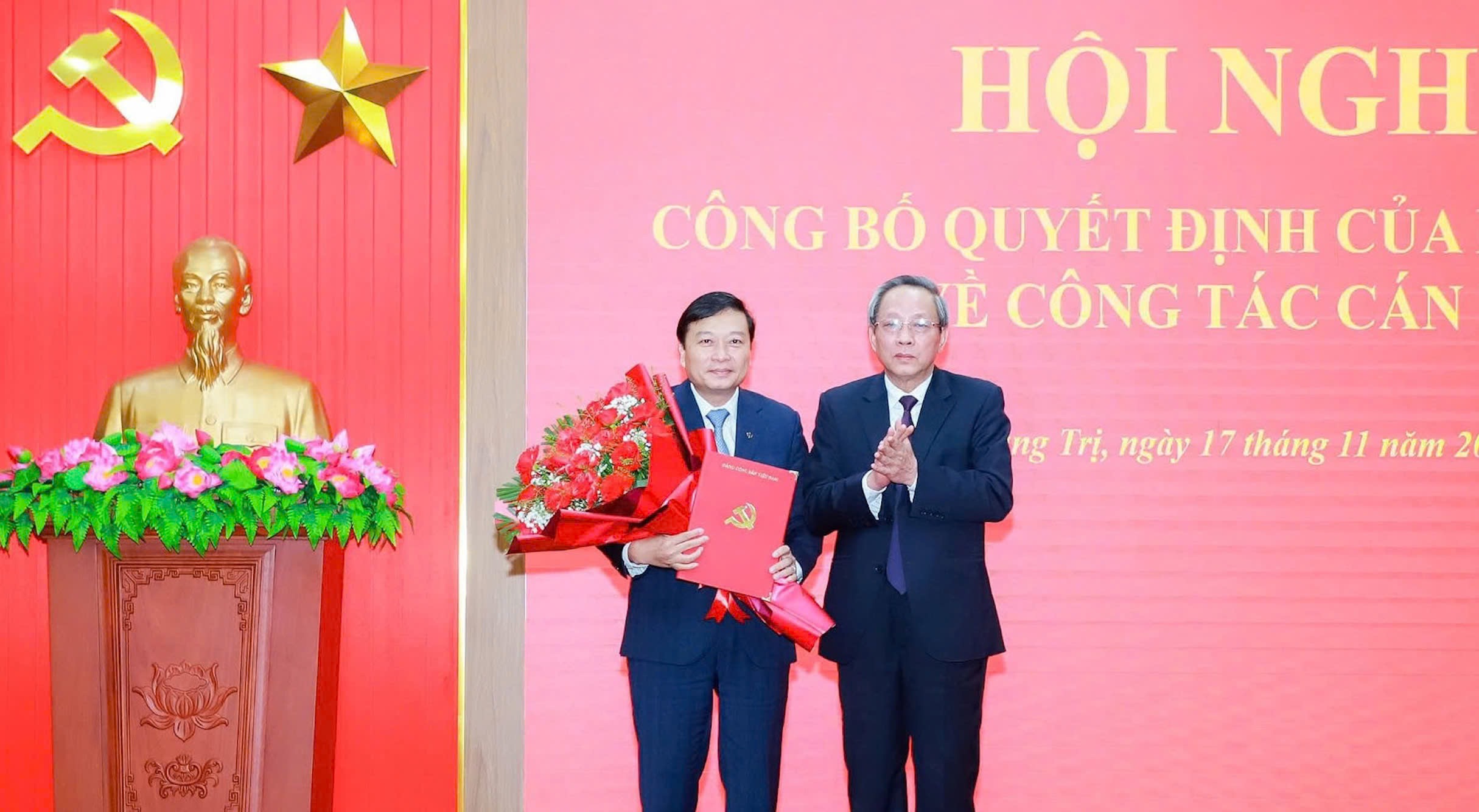 Ông Lê Hồng Vinh được điều động giữ chức Phó Bí thư Tỉnh ủy Quảng Trị