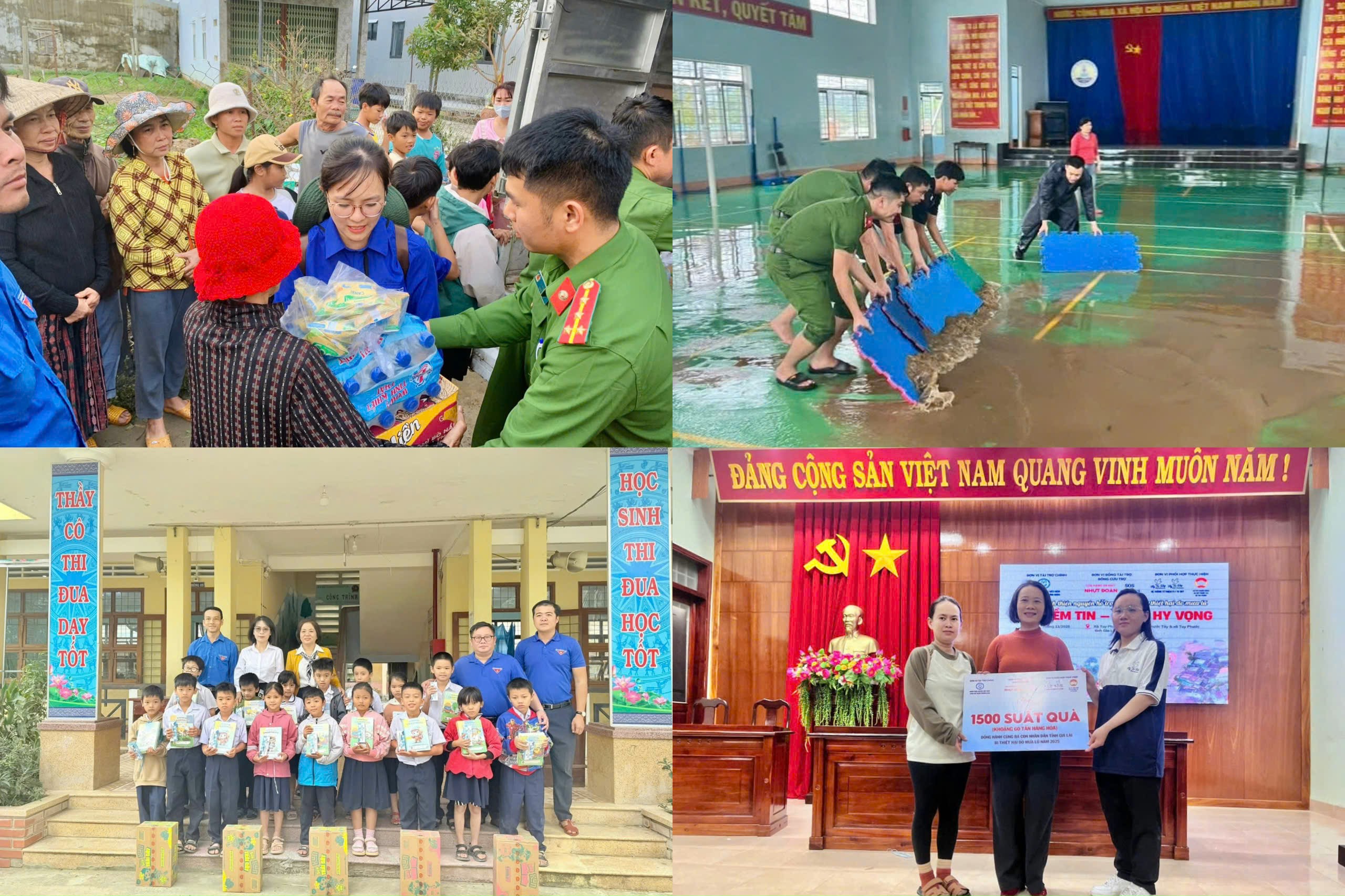 Tuổi trẻ Gia Lai san sẻ khó khăn với người dân sau thiên tai