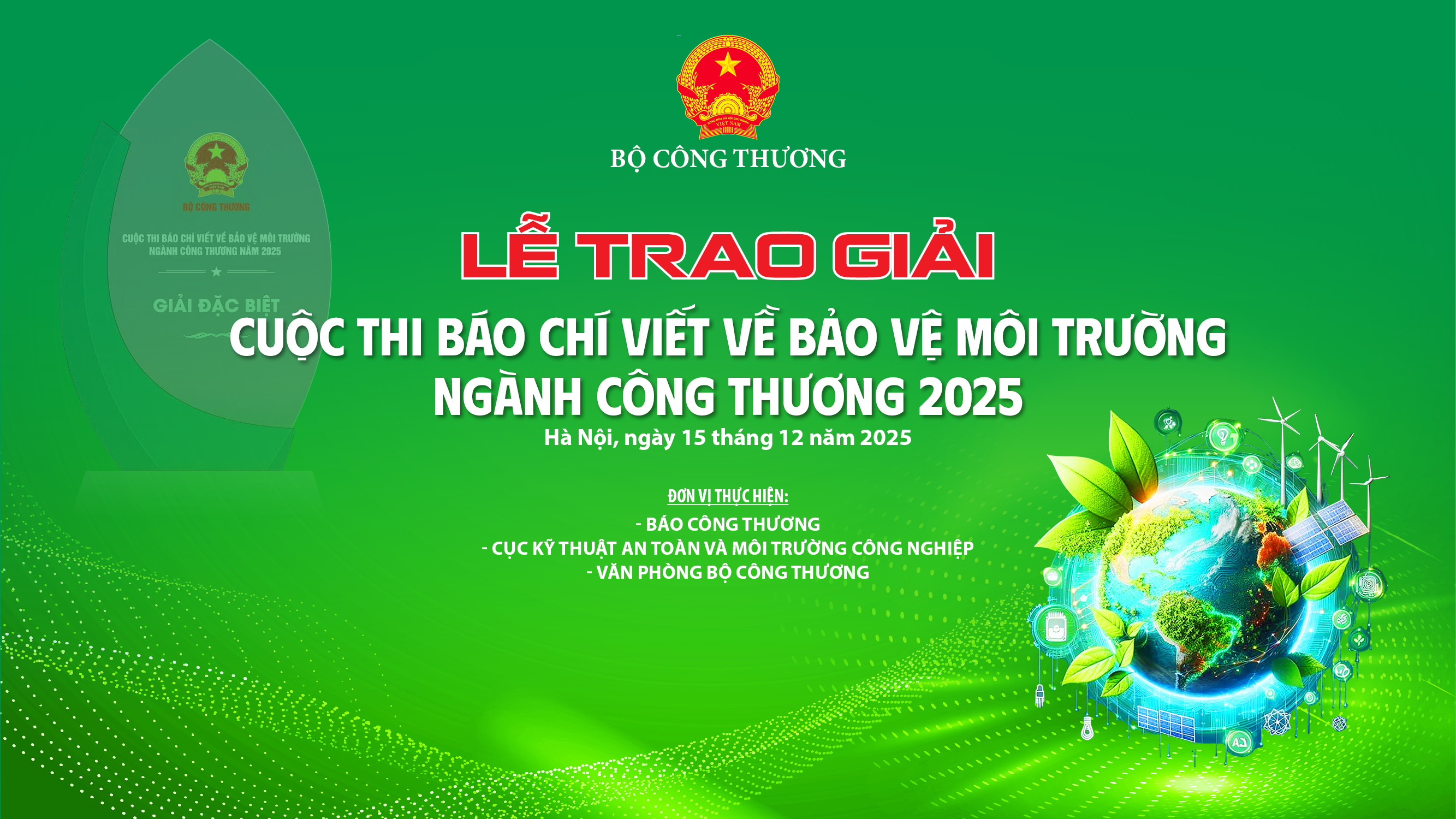 Sắp diễn ra lễ trao giải báo chí viết về bảo vệ môi trường ngành Công Thương 