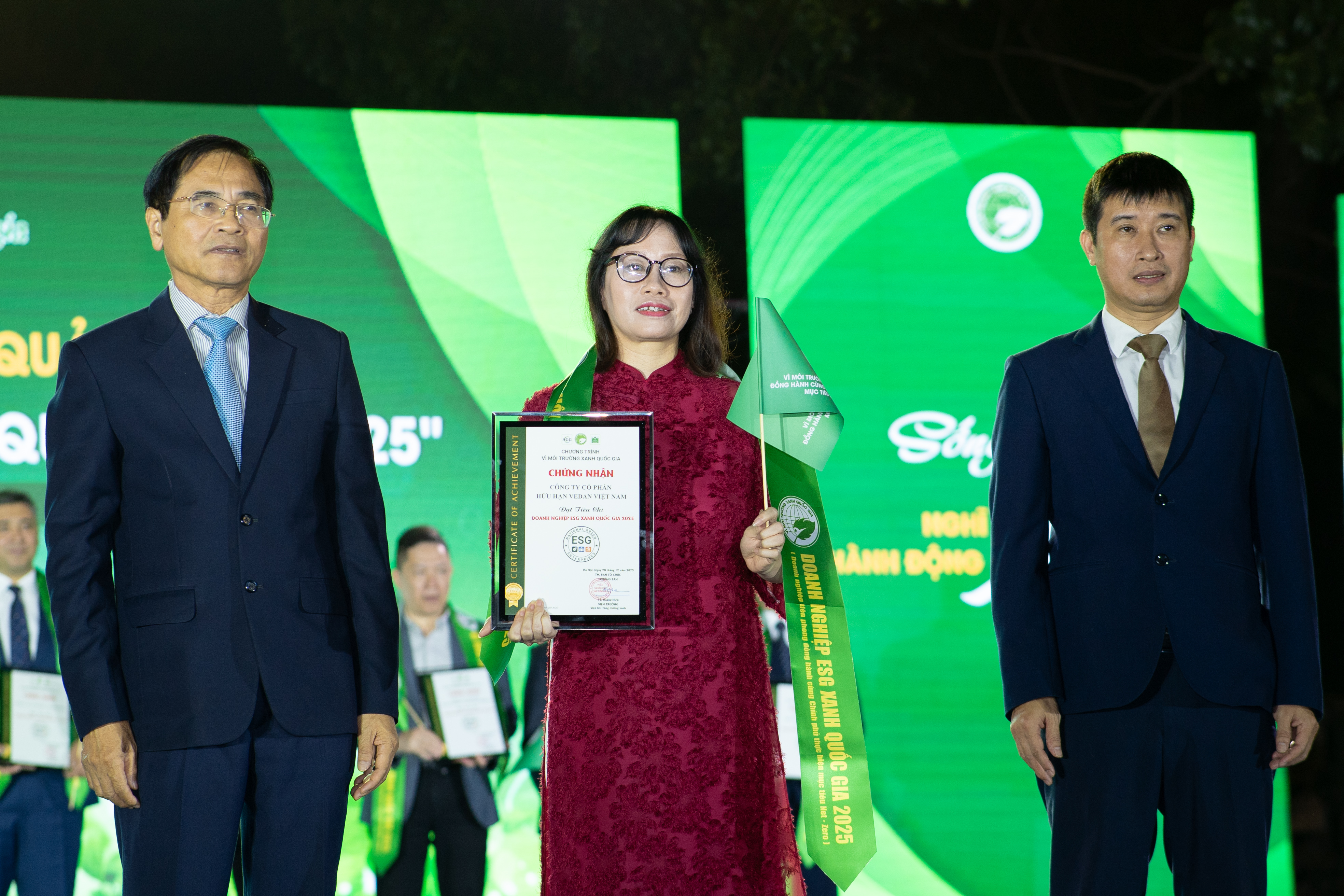 Vedan Việt Nam được trao chứng nhận 'Doanh nghiệp ESG Xanh Quốc gia 2025'