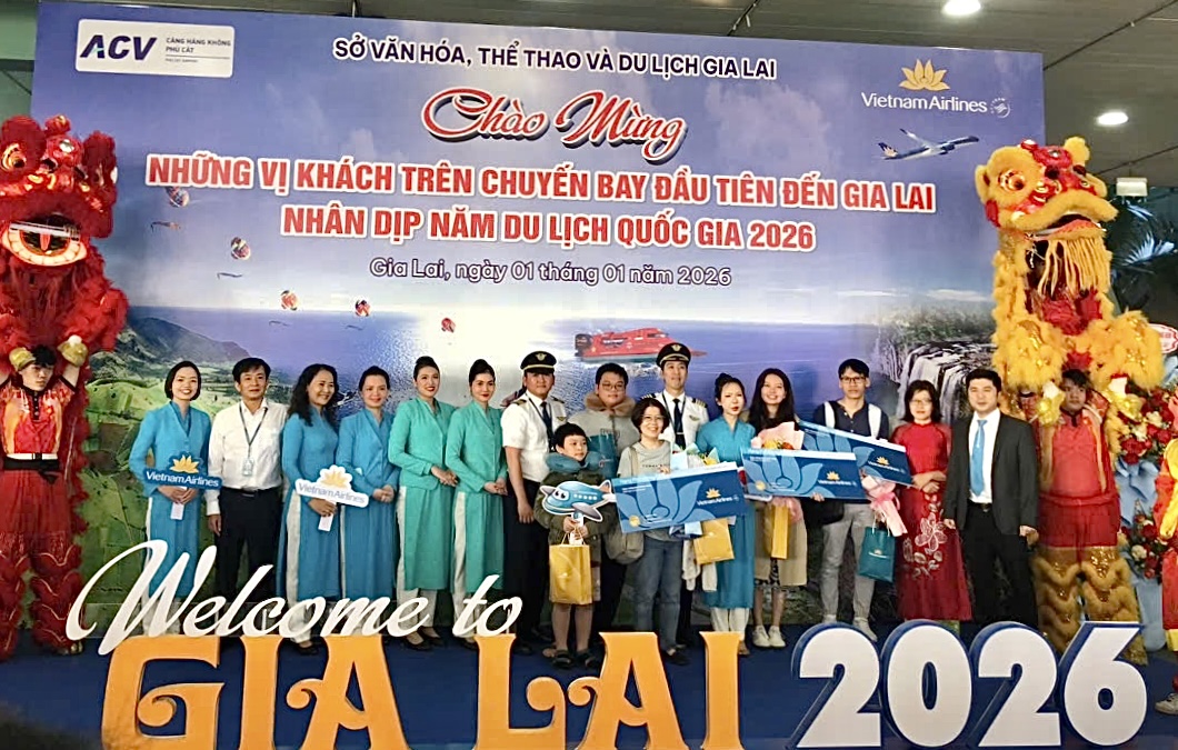Gia Lai đón những vị khách đầu tiên mở màn Năm Du lịch Quốc gia 2026