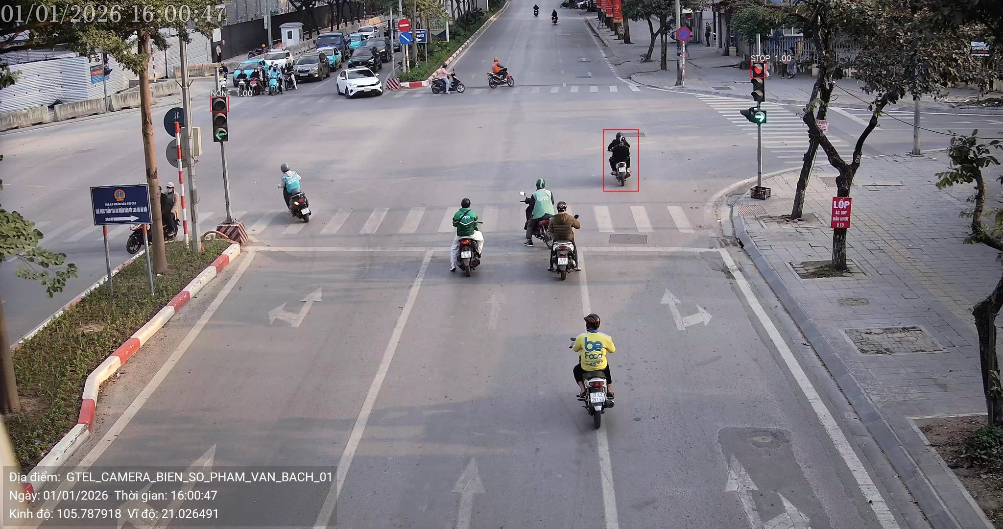 Camera AI phát hiện hơn 170 vi phạm giao thông