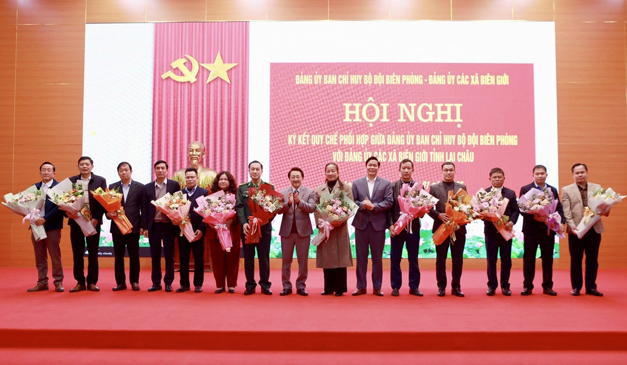 Ký kết quy chế phối hợp xây dựng thế trận biên phòng toàn dân Lai Châu