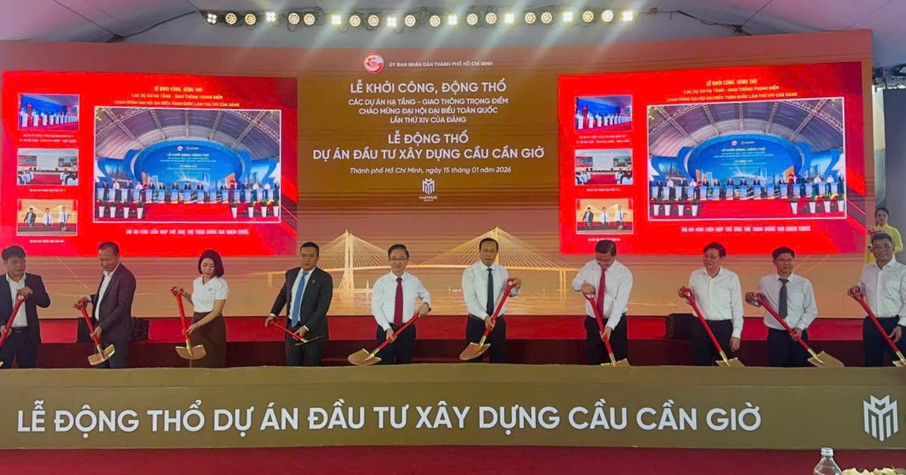 TP.Hồ Chí Minh động thổ Dự án cầu Cần Giờ 13.000 tỷ đồng 