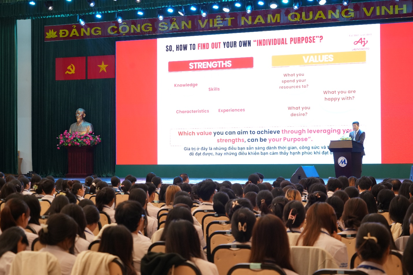 Lãnh đạo Ajinomoto Việt Nam lan tỏa “mục đích tồn tại” với sinh viên