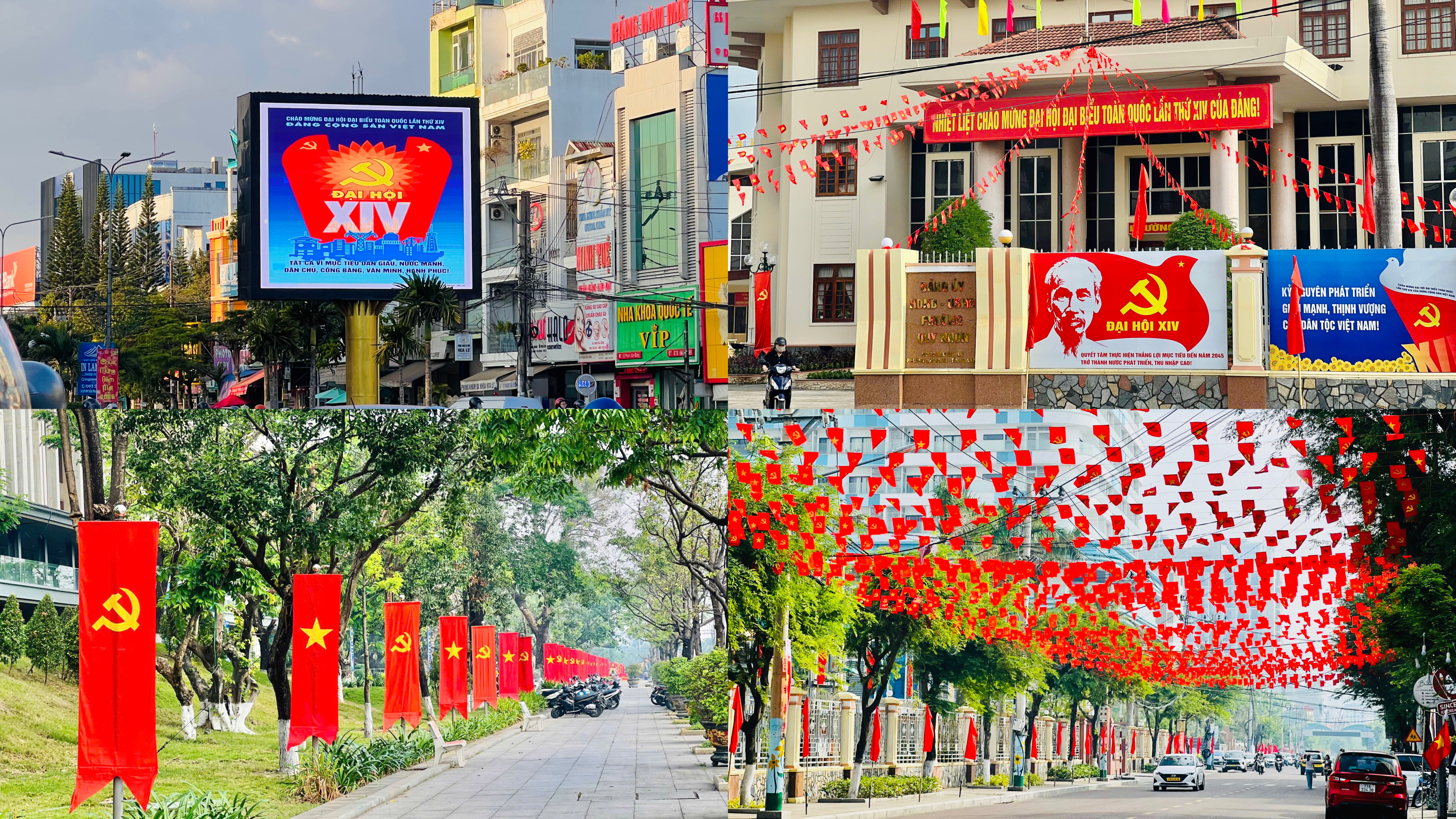 Gia Lai rực sắc cờ hoa chào mừng Đại hội lần thứ XIV của Đảng