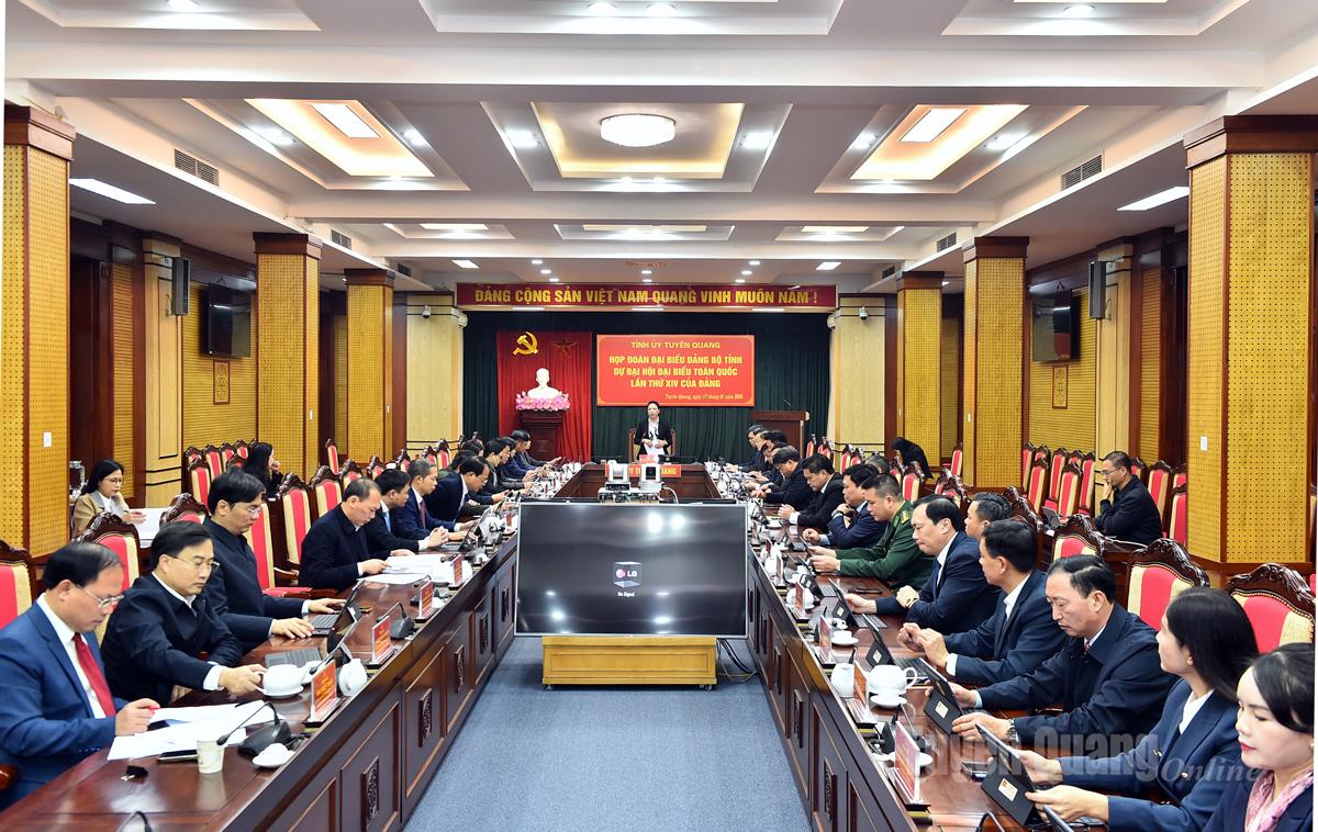 Tuyên Quang họp Đoàn đại biểu Đảng bộ dự Đại hội XIV của Đảng