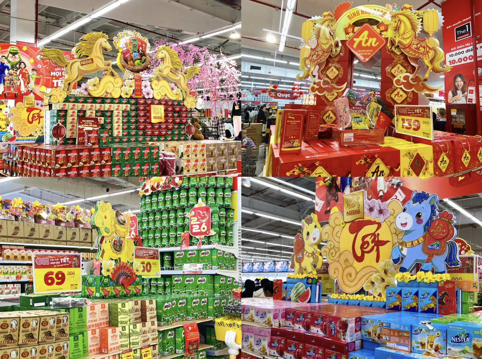 Không khí xuân phủ khắp siêu thị Hà Nội