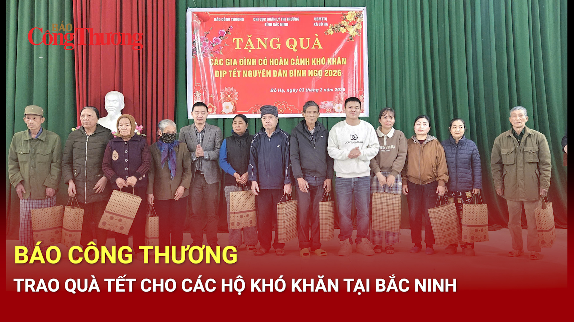Báo Công Thương trao quà Tết cho các hộ khó khăn tại Bắc Ninh 