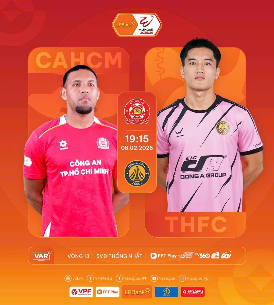 Đội hình chính thức trận CA TP.HCM đấu với Đông Á Thanh Hoá