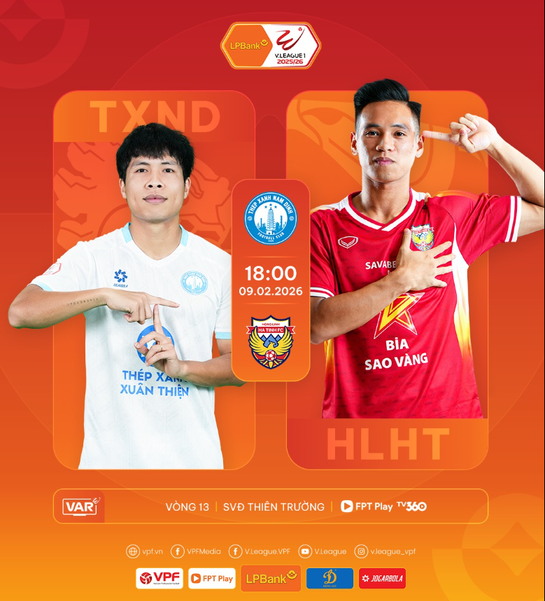 Vòng 13 V-League: Thép Xanh Nam Định chạm trán Hồng Lĩnh Hà Tĩnh 