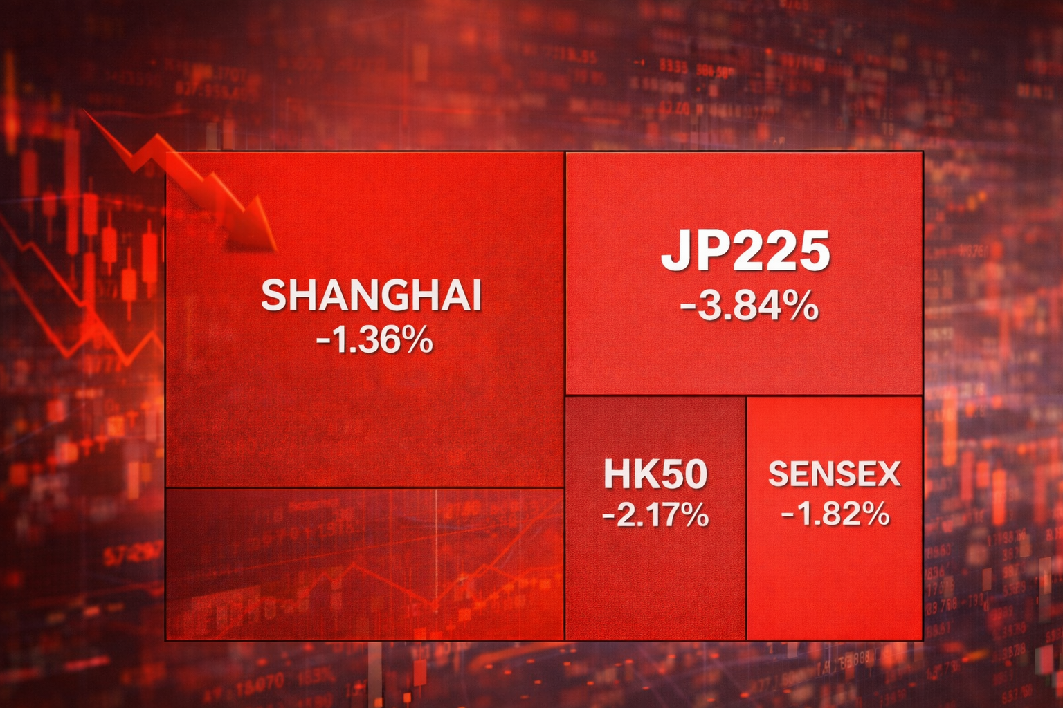 Chứng khoán châu Á lao dốc, lo cú sốc năng lượng từ Trung Đông