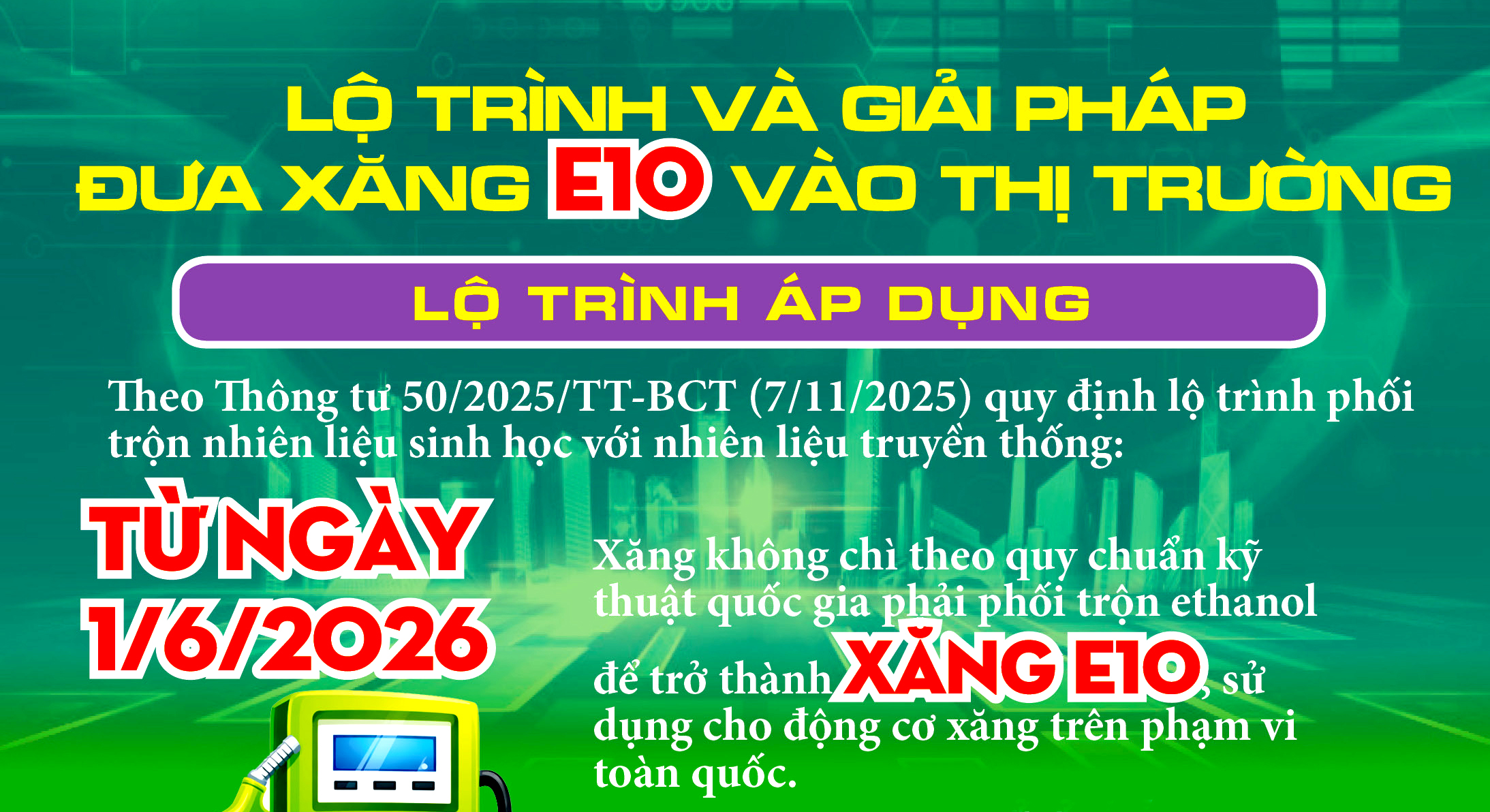Lộ trình và giải pháp đưa xăng E10 vào thị trường
