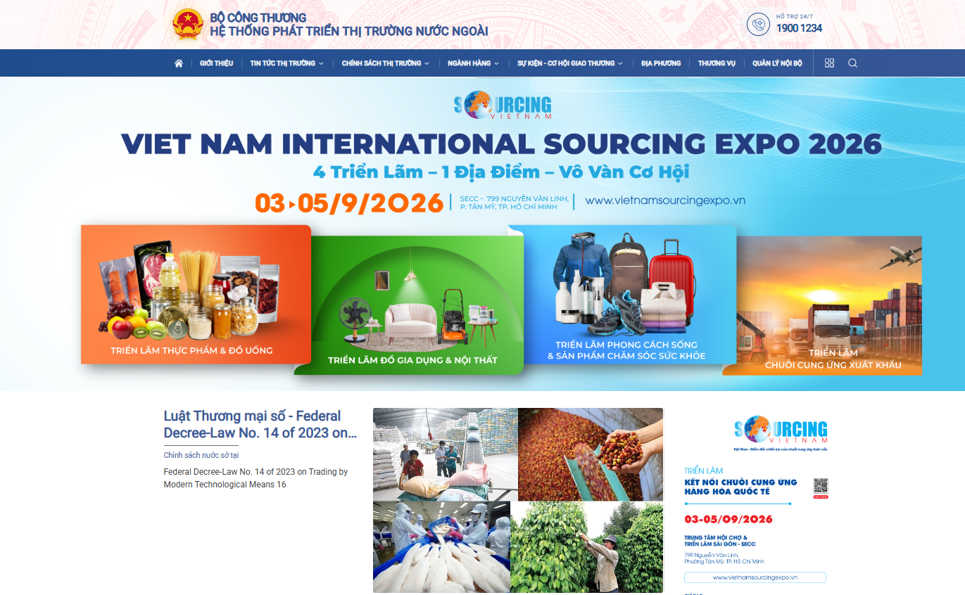 Xây dựng Nền tảng số về phát triển thị trường nước ngoài